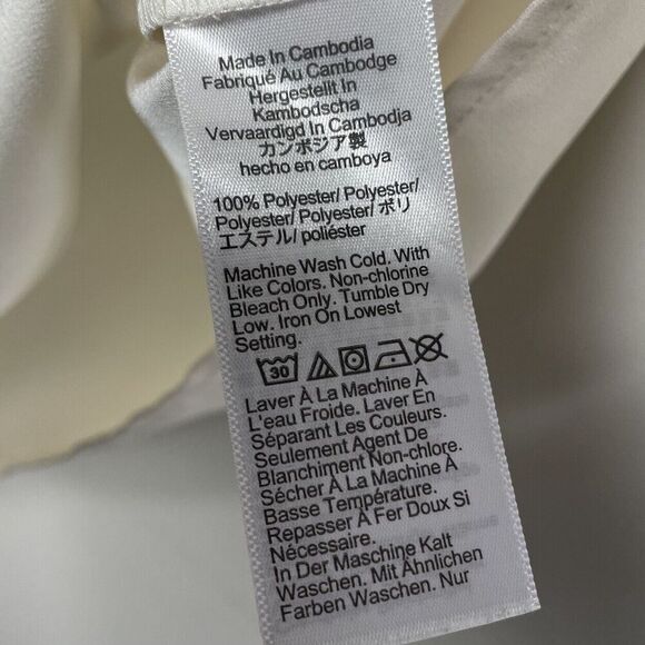 J.CREW Top Women Small Sleeveless Button-Back Shell NEW Ivory BY429 - Picture 12 of 13